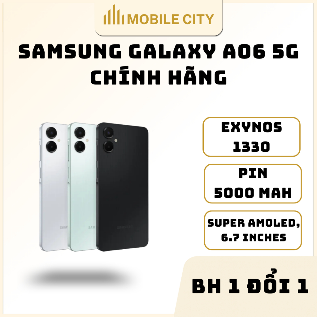 Điện thoại Samsung Galaxy A06 5G Chính hãng - MOBILECITY