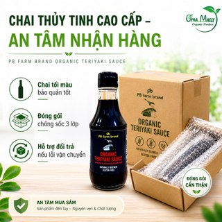 Nước Tương Teriyaki Hữu Cơ PBFarm 200ml - Gia Vị Ướp Gà Nướng Cá Hồi Chuẩn Vị Nhật Bản Cho Gia Đình