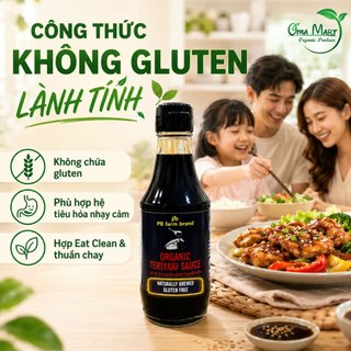 Nước Tương Teriyaki Hữu Cơ PBFarm 200ml - Gia Vị Ướp Gà Nướng Cá Hồi Chuẩn Vị Nhật Bản Cho Gia Đình