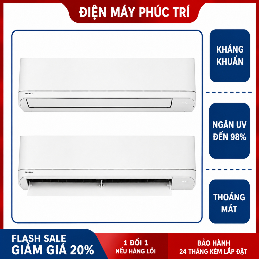 Máy lạnh Toshiba model RAS-H13S5KCV2G-V/RAS-H13S5ACV2G-V