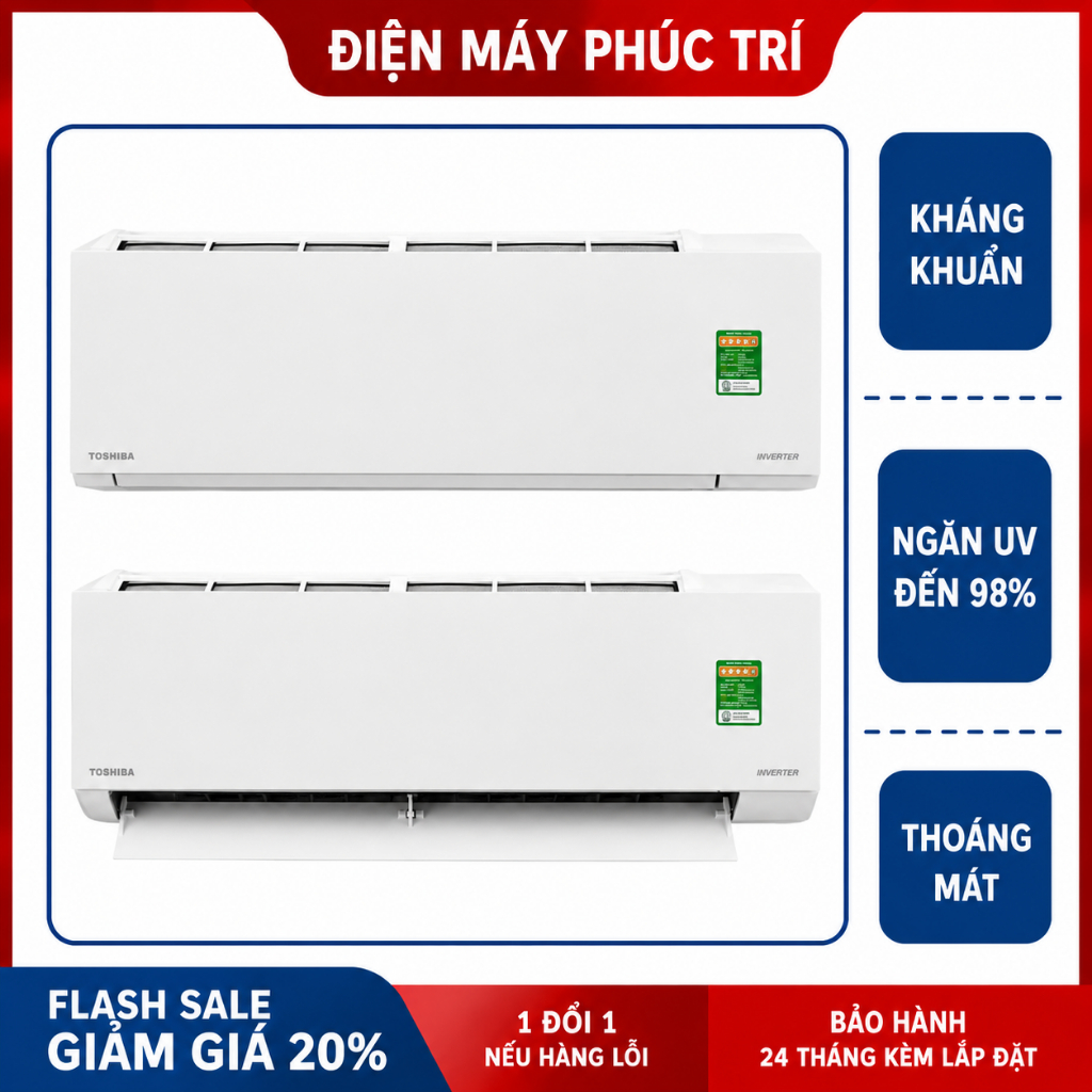 Máy lạnh Toshiba model RAS-H10S5KCV2G-V/RASH10S5ACV2G-V