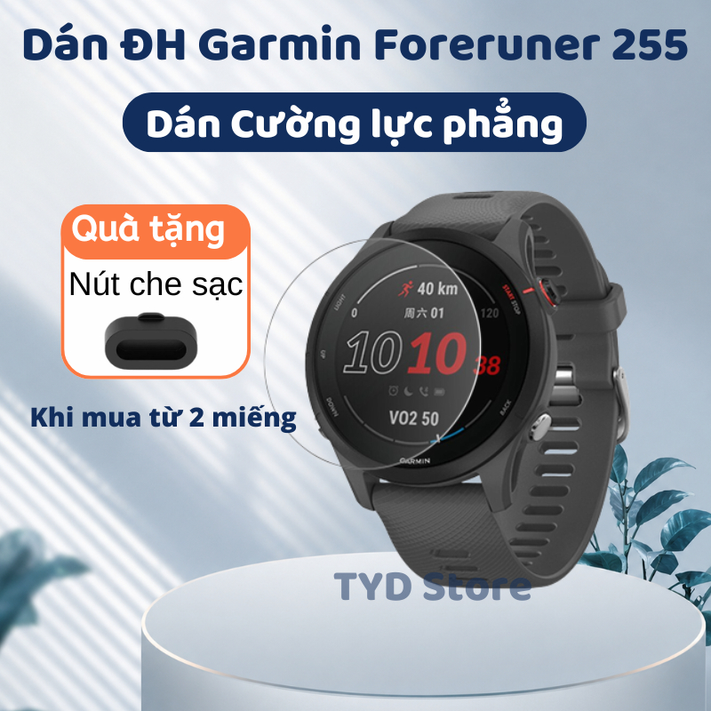 Dán màn hình đồng hồ Garmin Foreruner 255 / 255s, Dán cường lực Garmin Foruner 255 , 255s kèm bộ vệ 