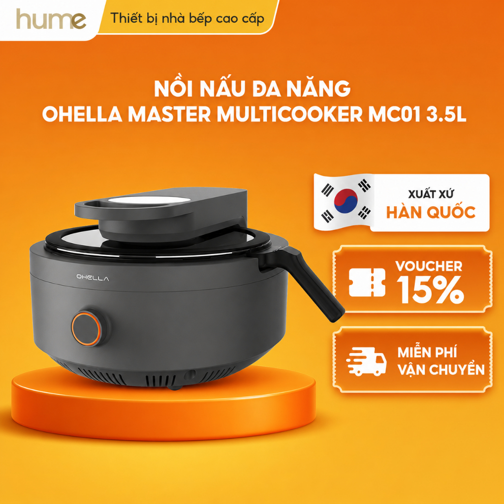 Nồi Nấu, Đảo Đa Năng Ohella Master Multicooker MC01 3.5L - Trợ Thủ Nhà Bếp Thông Minh Cho Gia Đình H