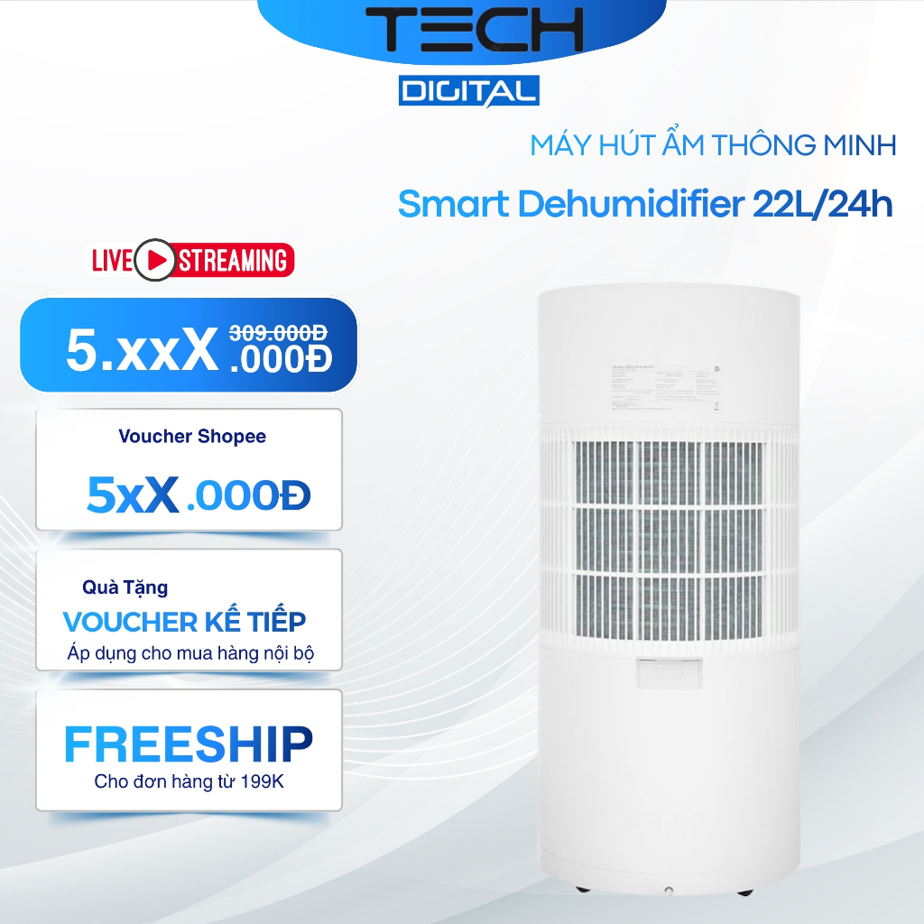 Máy Hút Ẩm Xiaomi Smart Dehumidifier TH (BHR8121TH) 22L | 13L - Chính Hãng
