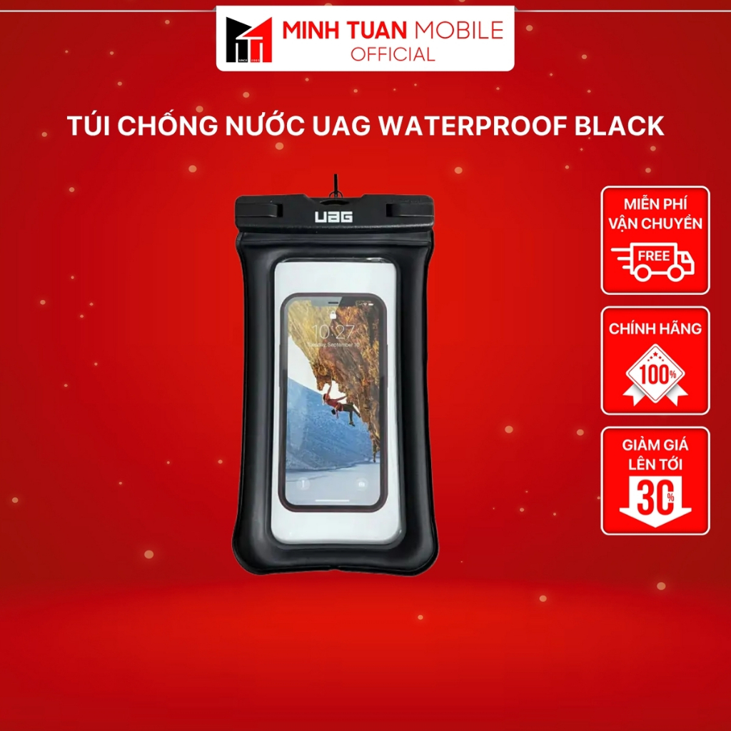 Túi Chống Nước UAG WaterProof Black - Khóa Bảo Vệ Điện Thoại, Thân Thiện Khi Chìm Trong Nước