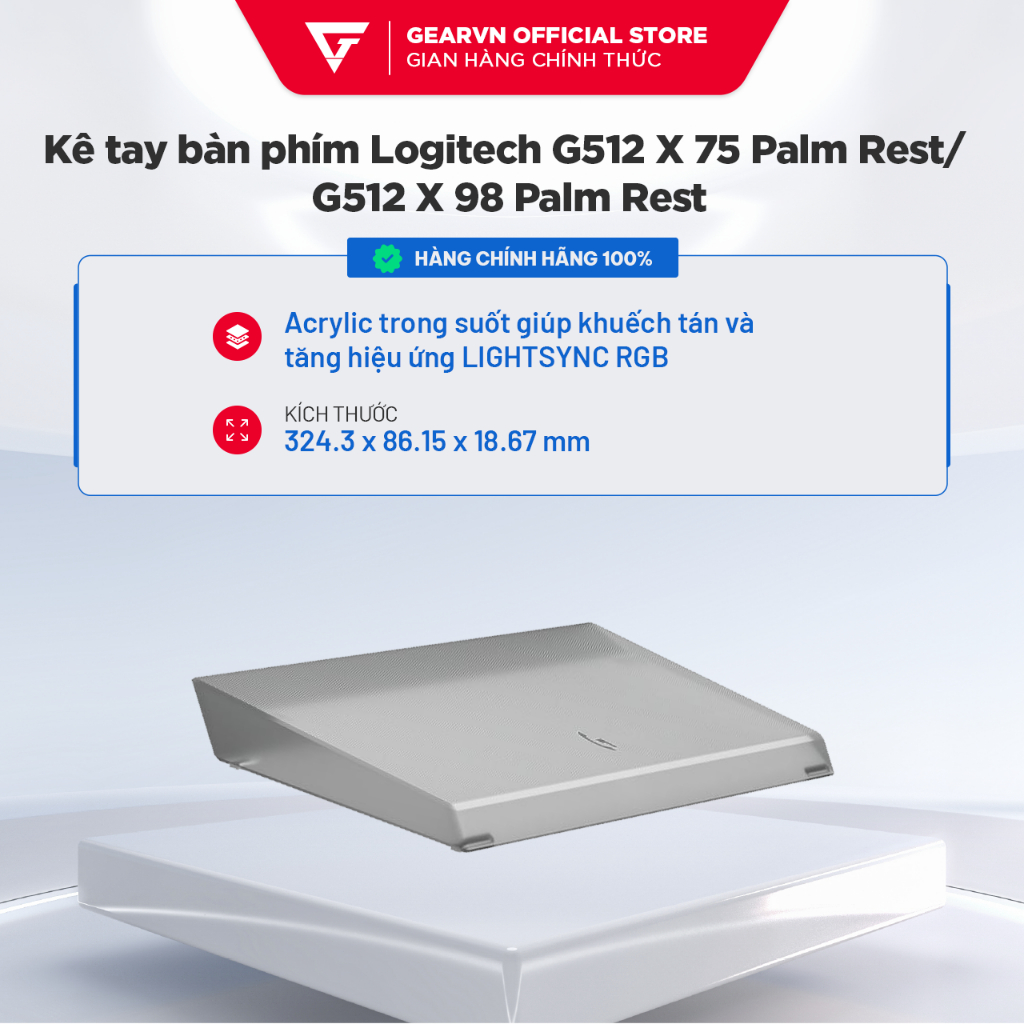 Kê tay bàn phím Logitech G512 X 75/98 Palm Rest