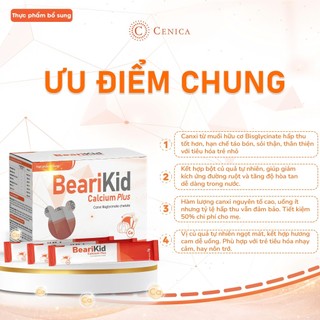 Canxi Bearikid Plus - Canxi Hữu Cơ Cho bé Dạng Bột
