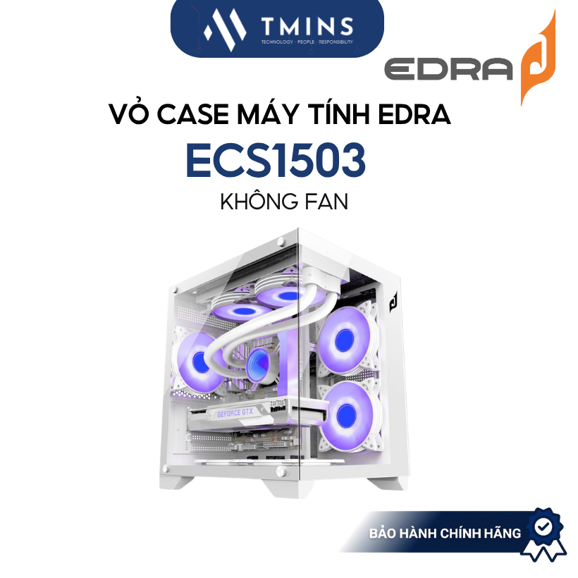 Vỏ CASE máy tính EDRA ECS1503 (Không Fan) - Bảo hành Chính Hãng
