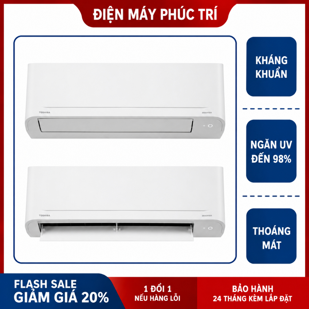 MÁY LẠNH TOSHIBA RAS-H10E2KCVG-V/RAS-H10E2ACVG-V