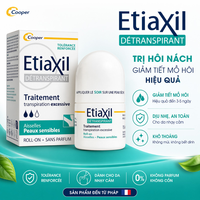 Lăn Khử Mùi Etiaxil Giảm Mồ Hôi Chính Hãng Pháp - 15ml
