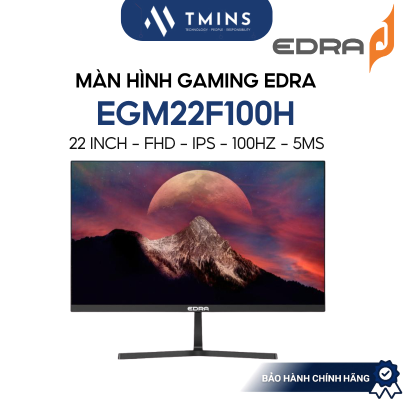 Màn hình Gaming EDRA EGM22F100H 22 inch, FHD, IPS , 100Hz, 5ms - Bảo hành 24 tháng chính hãng