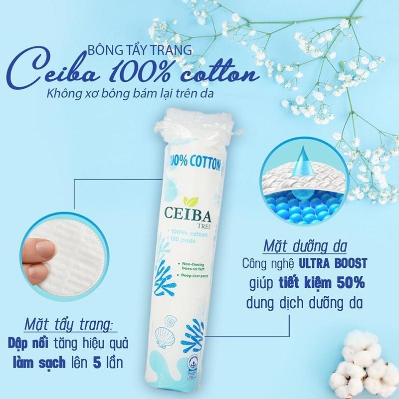 [BULSAN] Bông Tẩy Trang Ceiba 100% Chất Liệu Cotton 80 Miếng Hasaki Sản Phẩm Chính Hãng | BigBuy360 - bigbuy360.vn