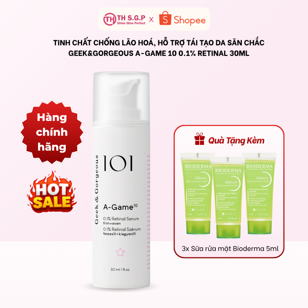 Tinh Chất Geek & Gorgeous A-Game 10 0.1% Retinal 30ml | Chống Lão Hóa, Hỗ Trợ Tái Tạo Da Săn Chắc