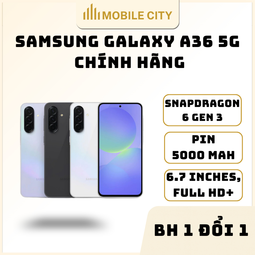 Điện thoại Samsung Galaxy A36 5G Chính hãng - MOBILECITY