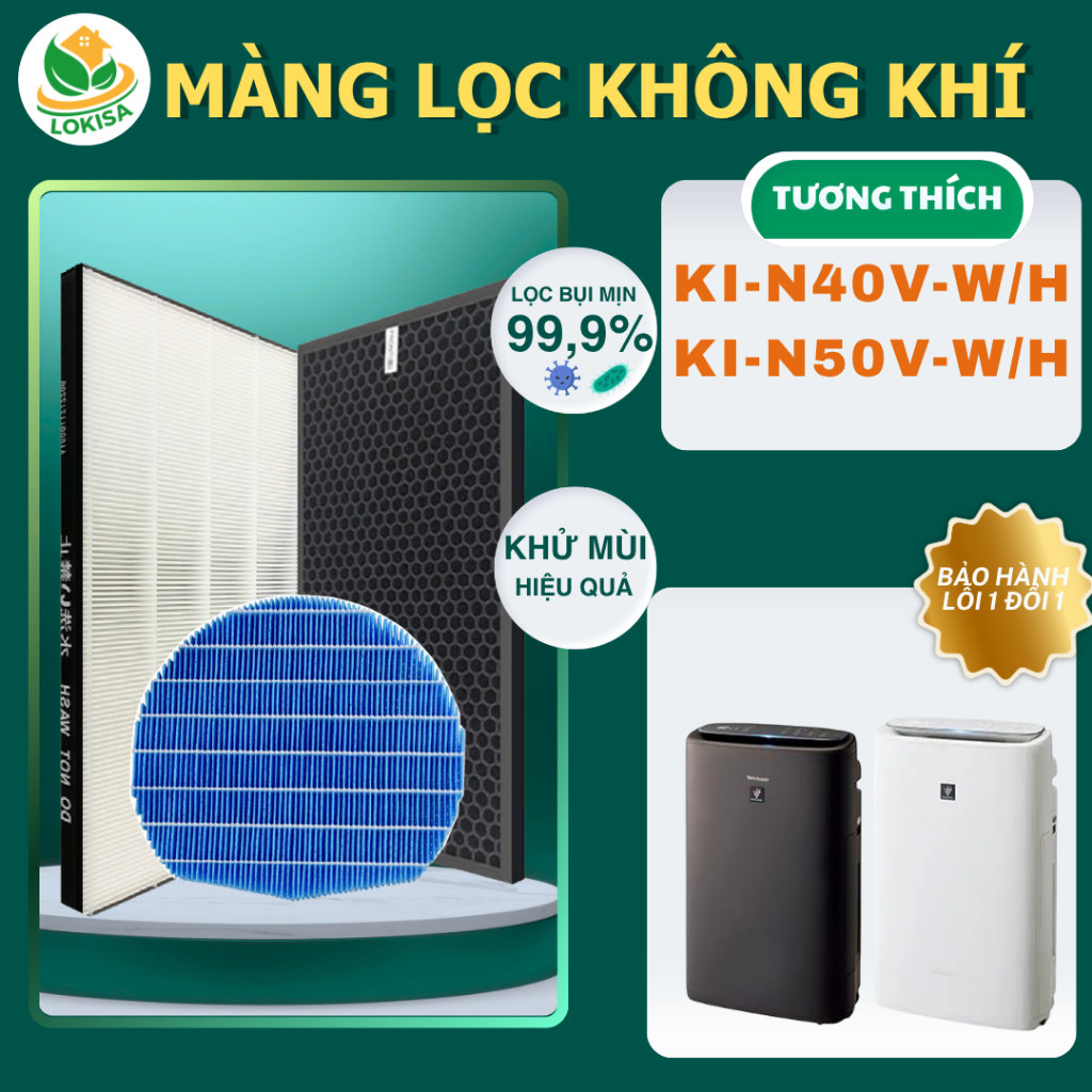 Màng tương thích thay thế Sharp KI-N40V KI-N50V -Màng lọc không khí FZ-F50DF