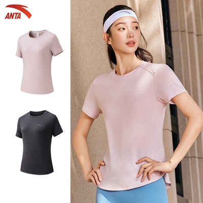 Áo Thun Ngắn Tay nữ thể thao chạy bộ tâp gym chơi thể thao Thời trang mỏng nhẹ thoáng khí Nhanh khôAnta 1626B5115