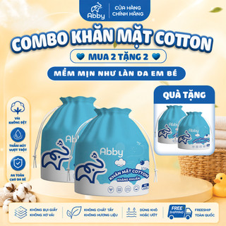 [Abby] Mua 2 Tặng 2 Khăn Mặt Khô Cotton Cuộn 80 Khăn Dùng 1 Lần Kháng Khuẩn Cao Cấp