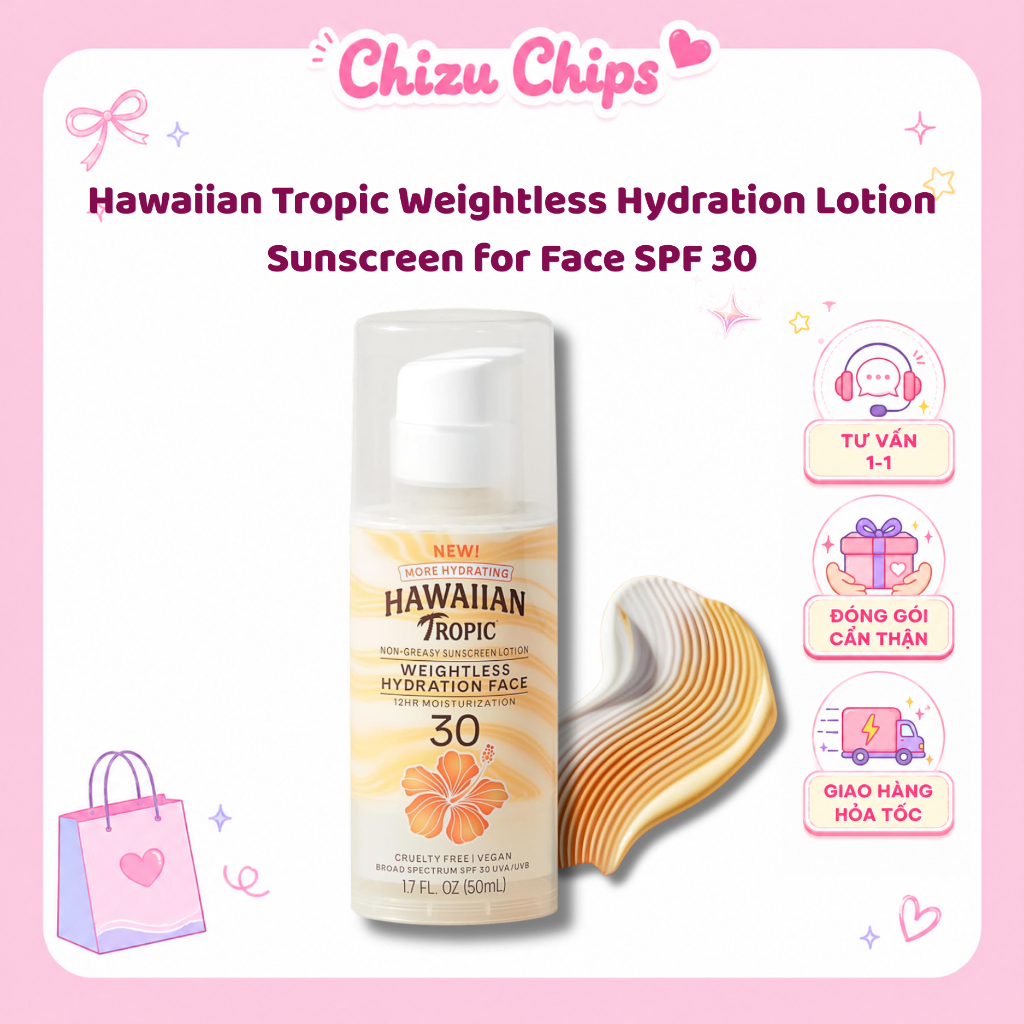 Kem Chống Nắng Giúp Đều Màu Da Hawaiian Tropic SPF 30 50ml