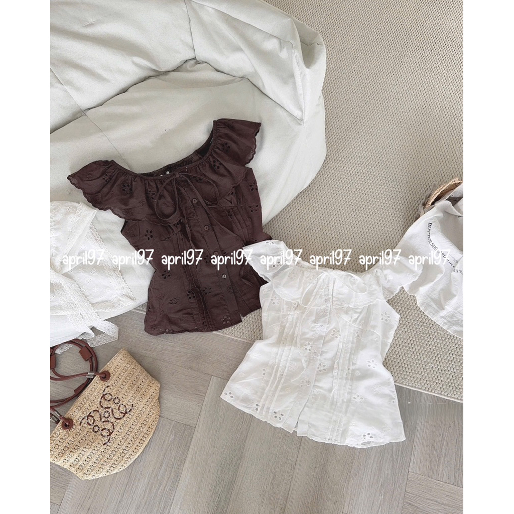 Áo ren bèo Mulet (ảnh thật/ hoả tốc)