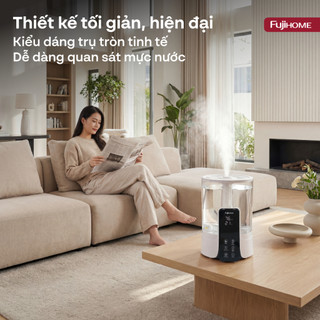 Máy phun sương tạo ẩm 6 Lít Fujihome HM06EUV Công nghệ Ultrasonic khử khuẩn UV, máy xông tinh dầu Vòi phun xoay 360°