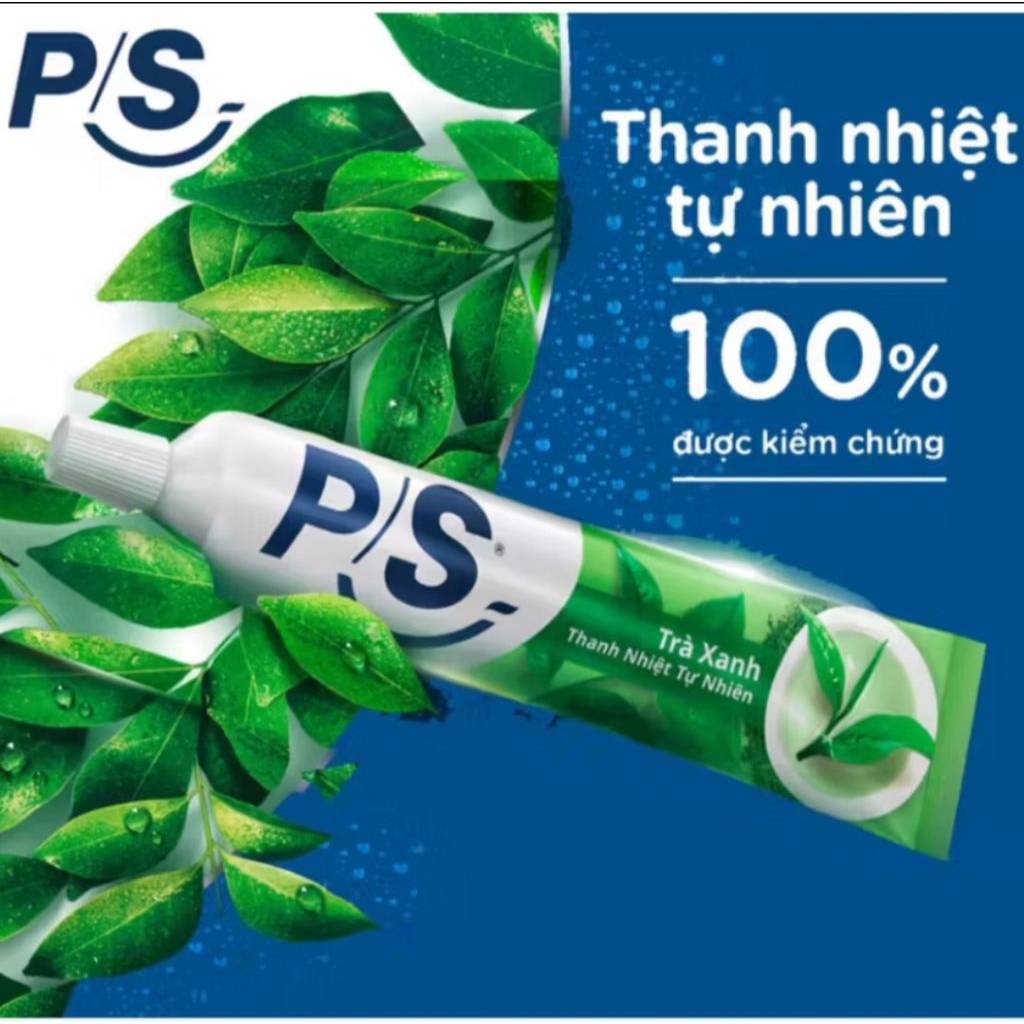Kem Đánh răng PS Trà Xanh - Bảo Vệ 123 - Ngừa Sâu Răng Vượt Trội 180g.