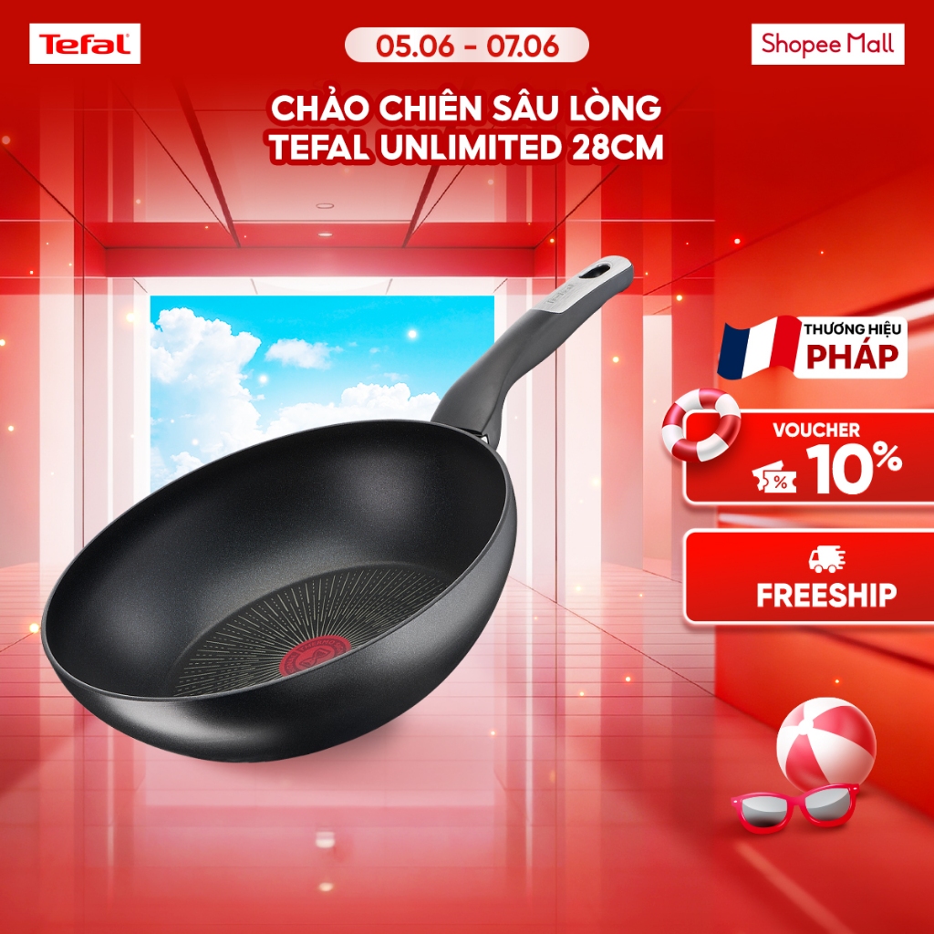 Chảo chiên sâu lồng Tefal Unlimited 28cm