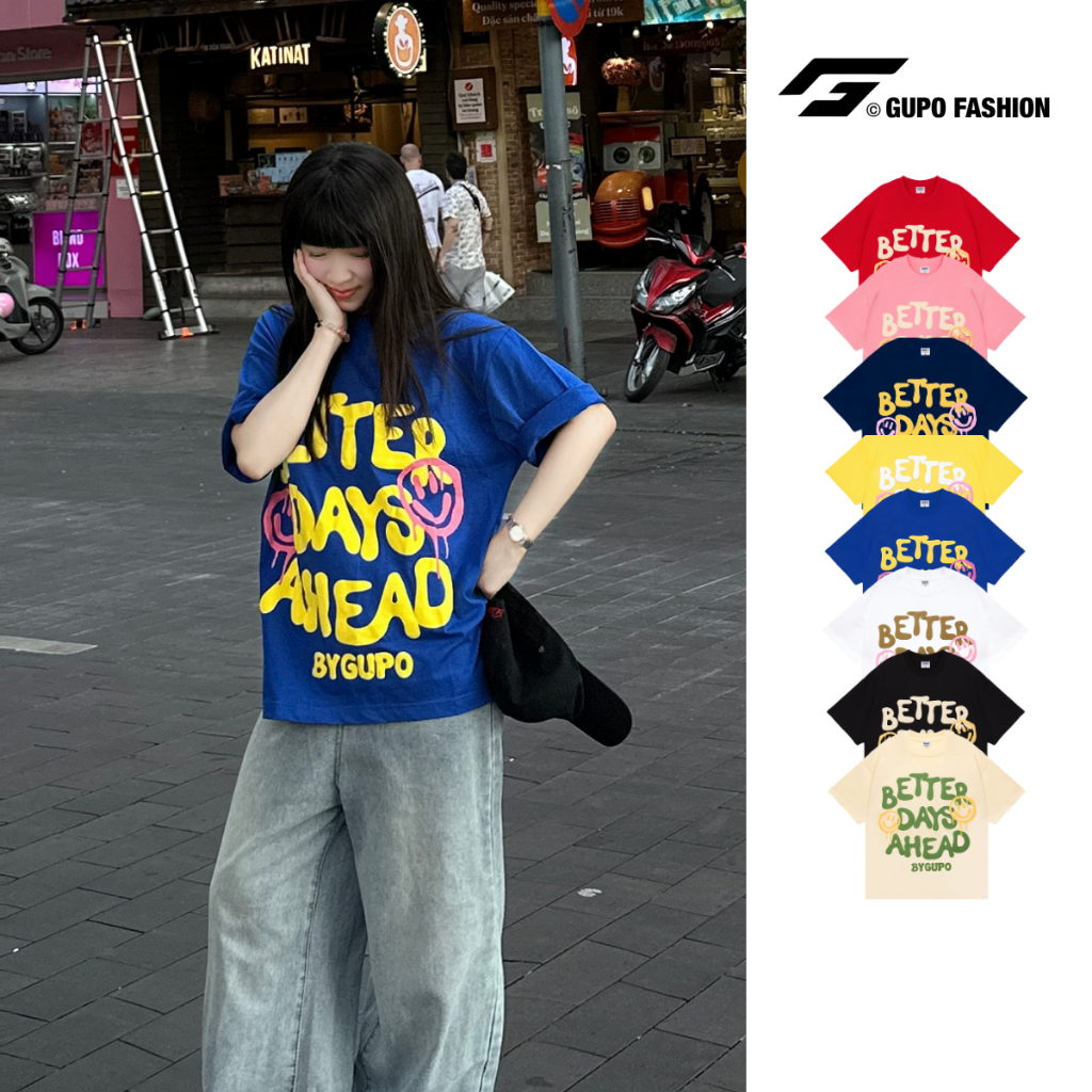 Áo Thun Oversize Nam Nữ 280GSM In Phồng Form Rộng Local Brand GUPO - TS036