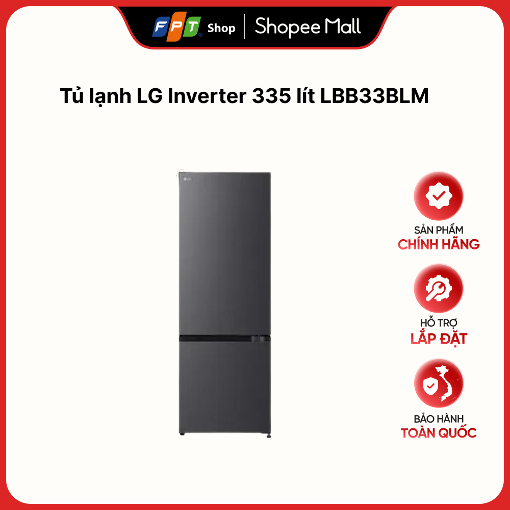 Tủ lạnh LG Inverter 335 lít LBB33BLM