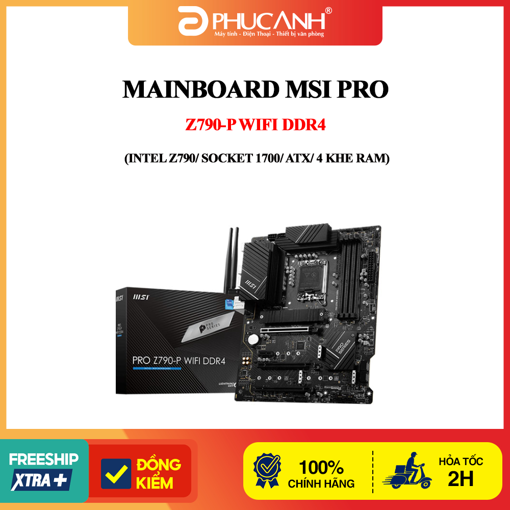 Bo mạch chủ MSI PRO Z790-P WIFI DDR4 (Intel Z790/ Socket 1700/ ATX/ 4 khe ram)