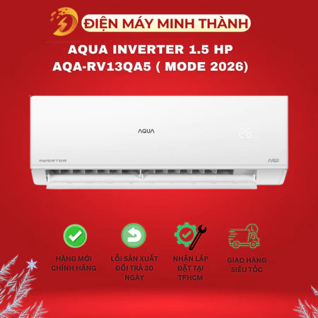 AQA-RV10ME/RV10QA3/RV13QA5 Máy Lạnh AQUA Inverter 1HP-1.5HP  Chính Hãng Mới 2026