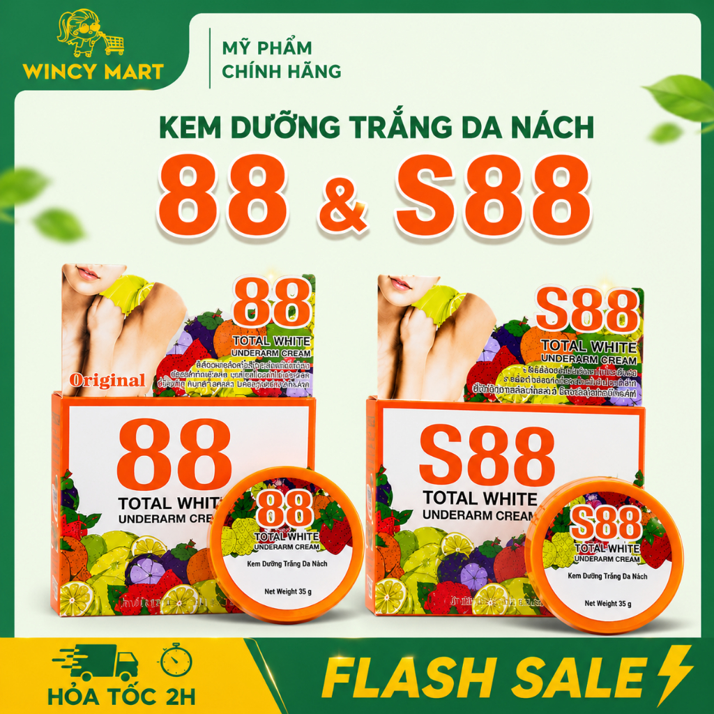 [Chuẩn Thái] Kem Dưỡng Giúp Giảm Thâm Nách 88, Kem Nách S88 Total White Giảm Thâm Sạm