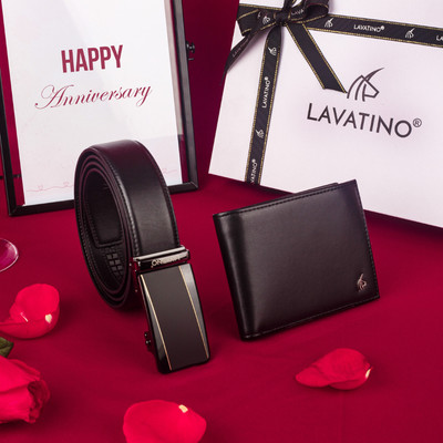 [Quà Tặng Nam] Set Ví Thắt Lưng Da Nam Fullbox Chính Hãng Lavatino,  PATRICK 47 - T04/T15