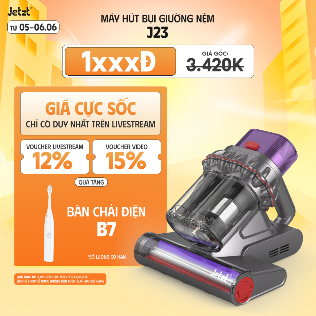 Máy hút bụi giường nệm diệt khuẩn JETZT J23