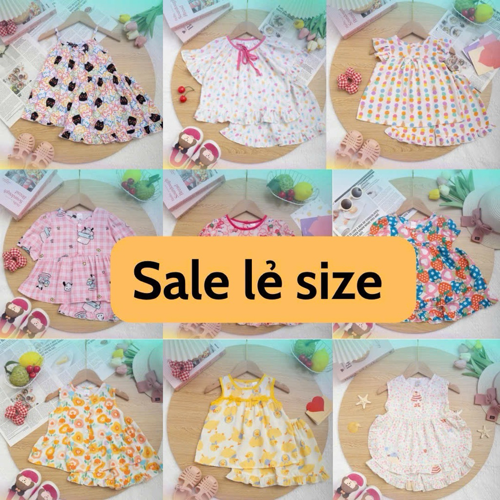(Sale) Bộ tole lẻ size giao màu ngẫu nhiên cho bé gái size 5-18kg - Lavin Kids