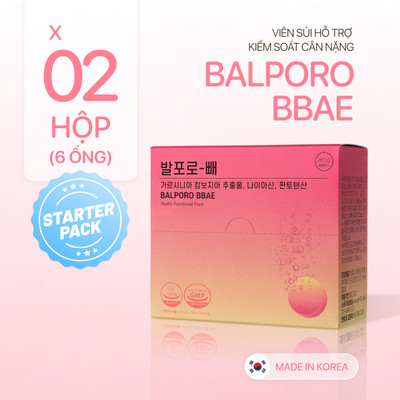 Combo 2 hộp viên sủi Balporo BBae, nhập khẩu Hàn Quốc, hỗ trợ kiểm soát cân nặng, cải thiện vóc dáng