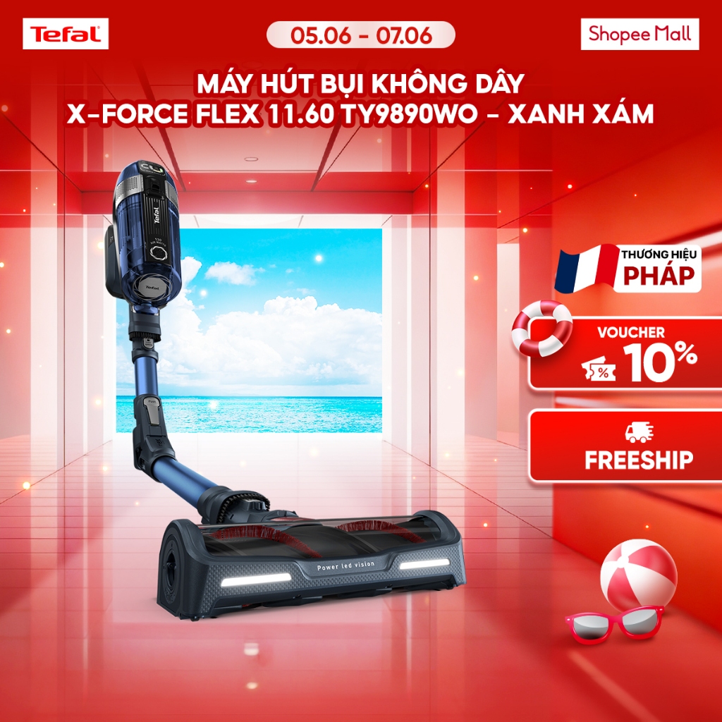 Máy hút bụi không dây X-force Flex 11.60 TY9890WO - Xanh xám