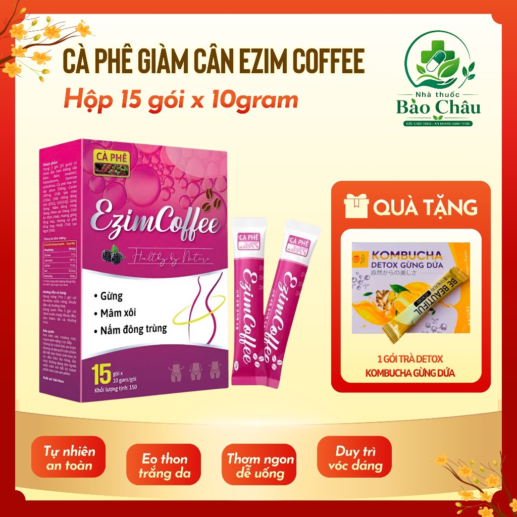 Cà Phê Giảm Cân Ezim Coffee  Giữ Dáng,Giảm Cân, An Toàn