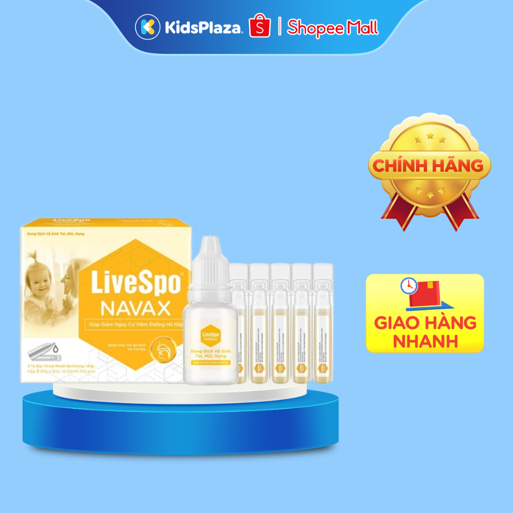 Dung dịch vệ sinh tai, mũi, họng LiveSpo Navax (Hộp 5*5ml)