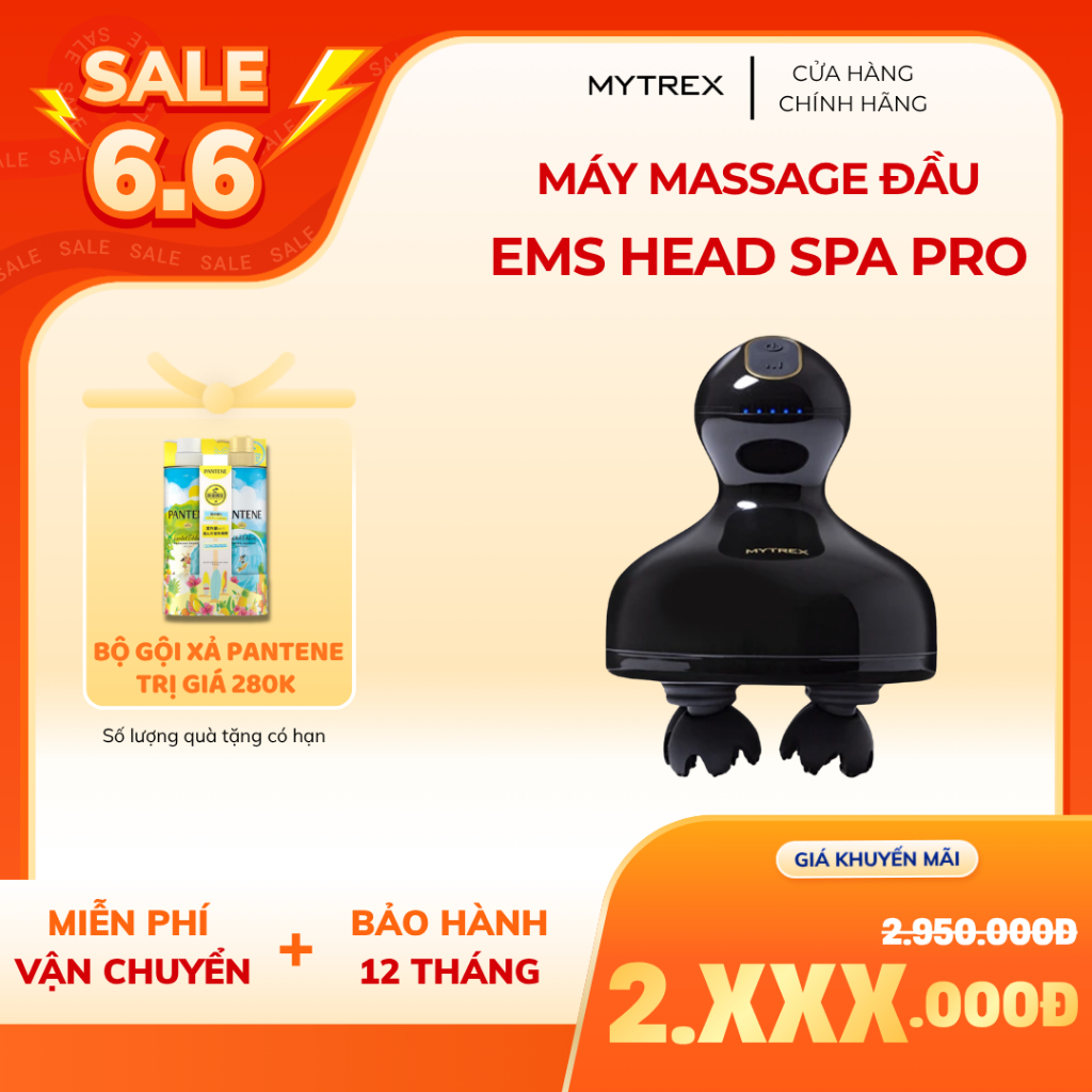 Máy Massage MyTrex EHP22B  EMS Head Spa Pro EHP22B màu đen giảm đau mỏi toàn thân