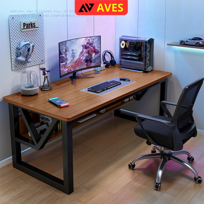 Bàn làm việc khung sắt lơn 120x60cm thiết kế hiện đại 2 màu lựa chọn - GM68