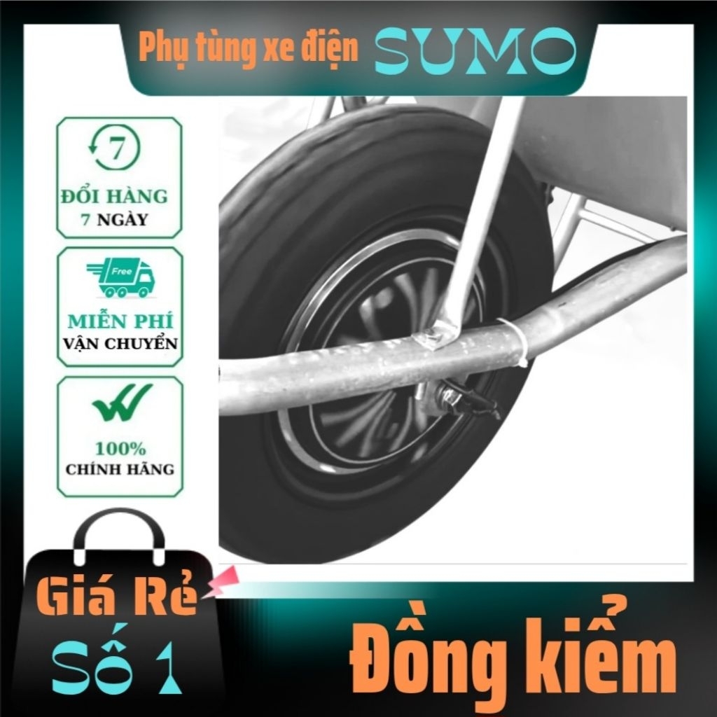 Bánh xe rùa điện trợ lực 24V, động cơ xe rùa điện 24V dùng pin khoan phổ thông