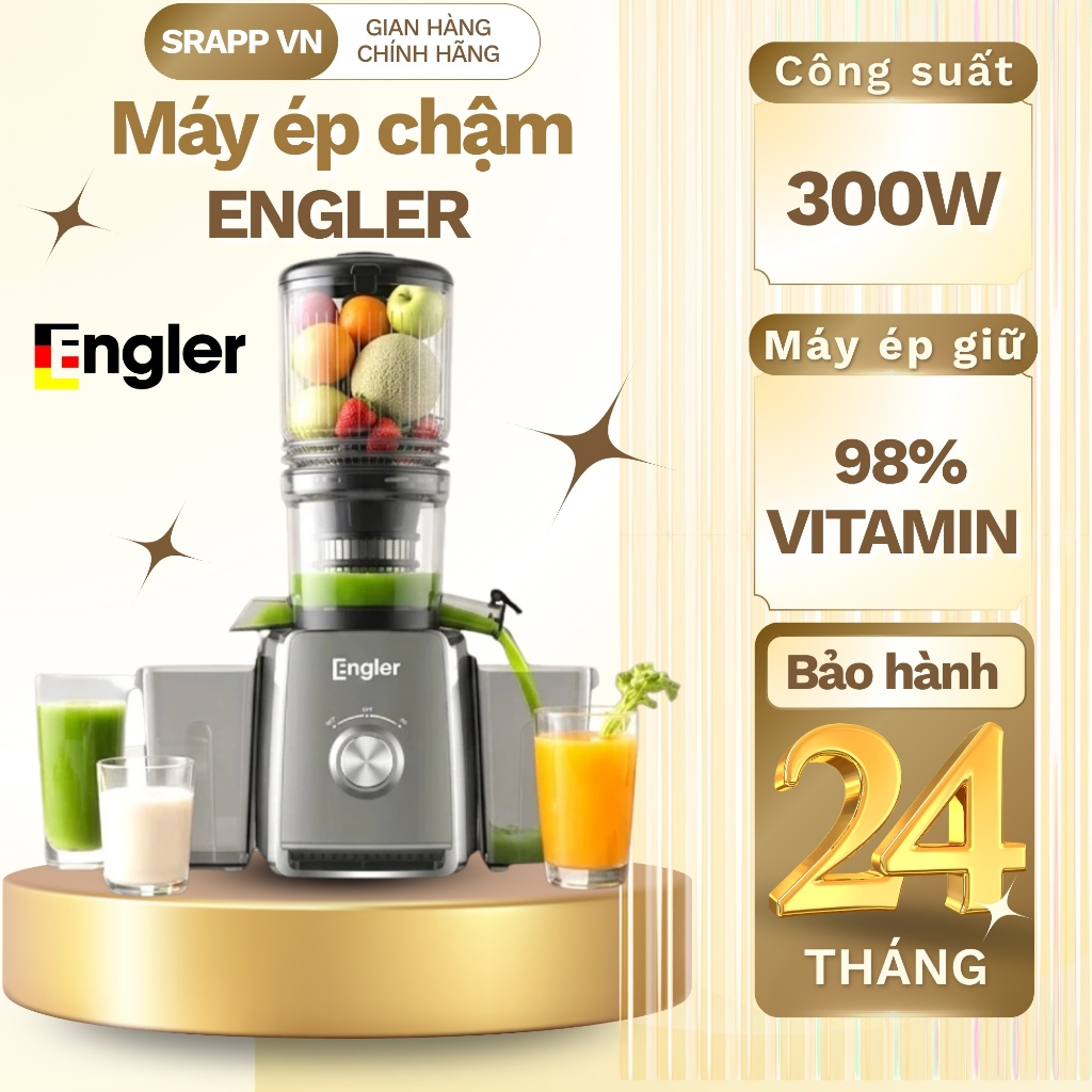 Máy ép chậm Engler EGL-2925 công suất 300W, giữ chọn Vitamin dinh dưỡng, dễ dàng tháo lắp và vệ sinh