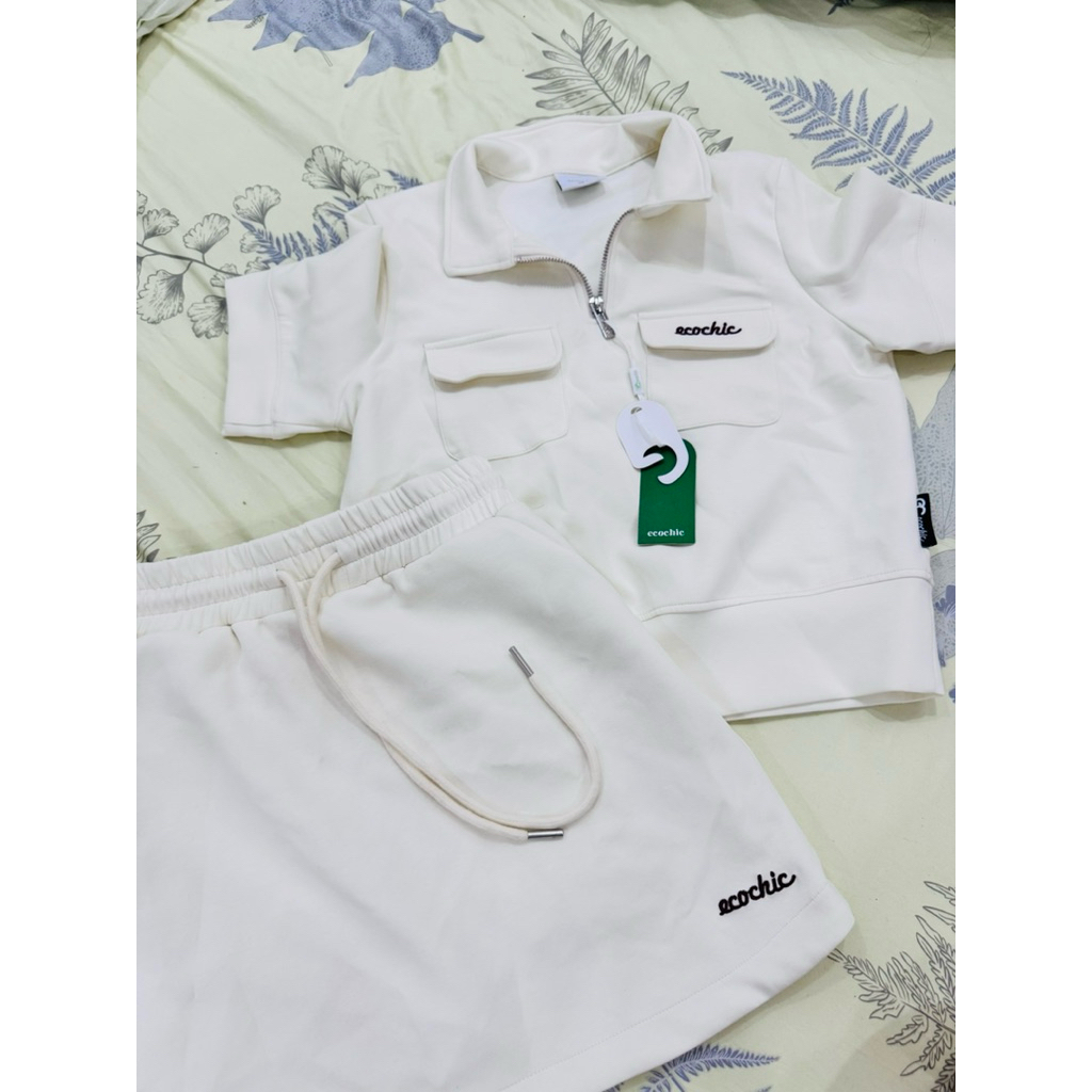 Set Chân Váy Tencel ECOCHIC  Dễ Thương Chính Hãng Bản Quyền Chất Liệu Mềm Mịn Cao Cấp Set Chân Váy T