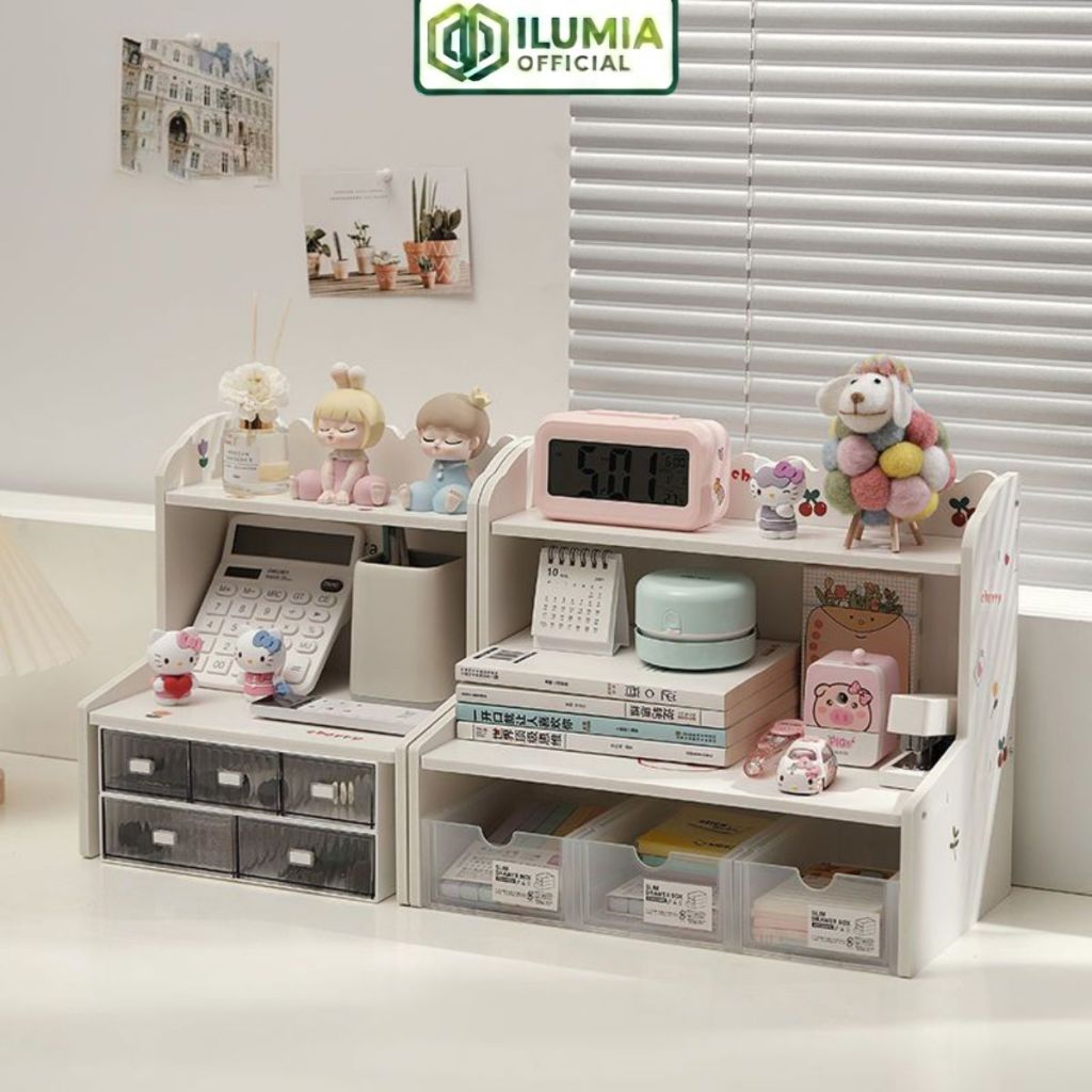 Kệ đa năng để bàn 2 tầng sắp xếp đồ dùng thương hiệu ILUMIA - IG419