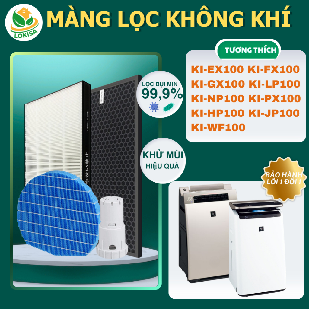 Màng lọc tương thích cho Sharp KI-EX100 KI-FX100 KI-GX100 KI-HP100 KI-JP100 KI-LP100 KI-NP100,Màng L