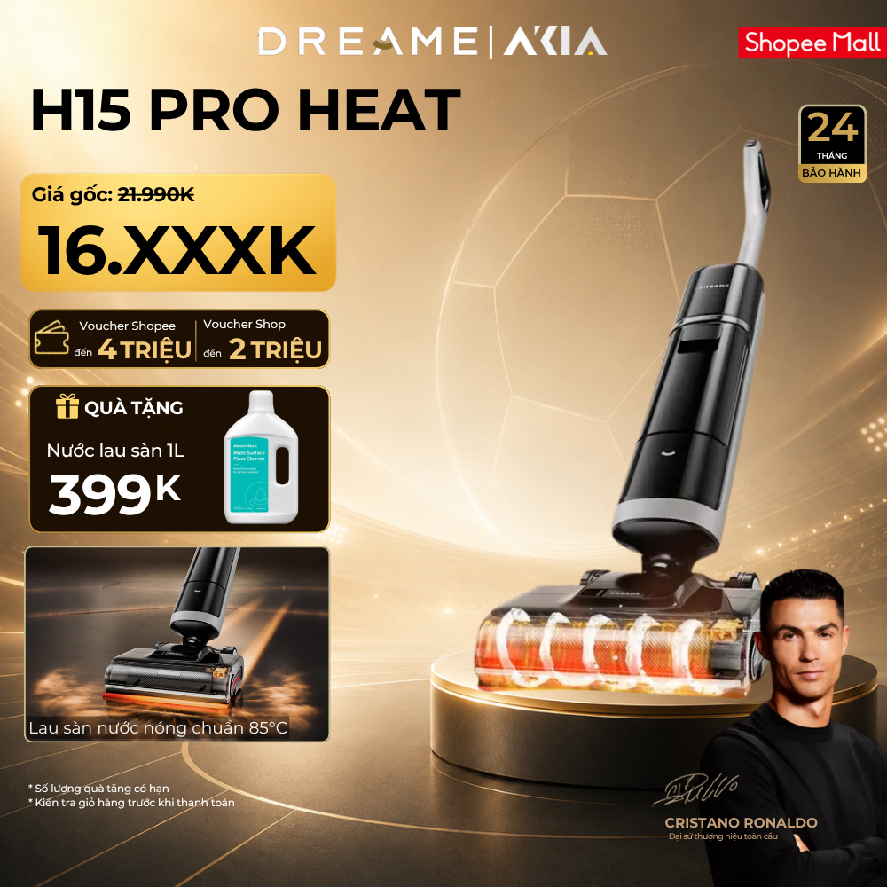 Máy hút bụi lau sàn khô & ướt H15 Pro Heat - Bản Quốc Tế - Bảo Hành 24 Tháng