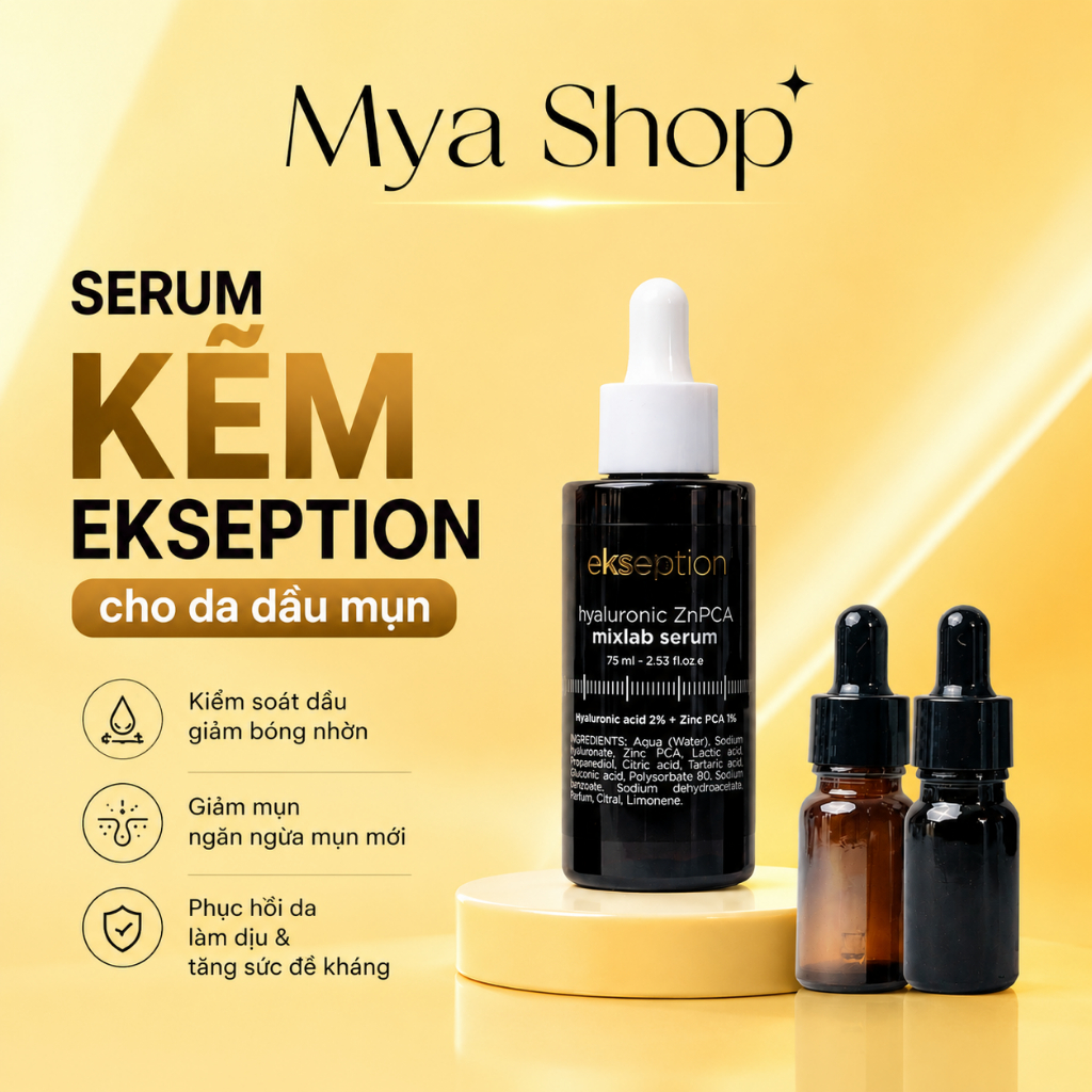 [CÔNG TY] Serum Kẽm  Znpca Ekseption Dưỡng Da (Ekseption Hyaluronic Znpca Mixlab Serum) Giảm mụn, Ki