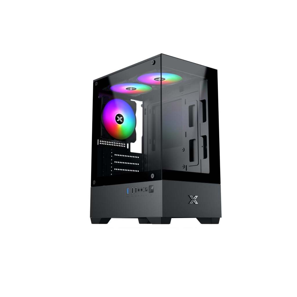 Case Xigmatek View III 3F (Gaming, Sẵn 3 Fan, M-ATX, Màu Đen)