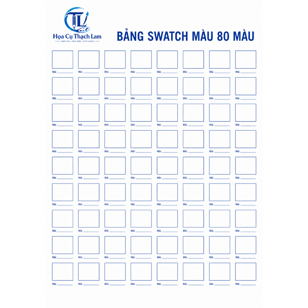Bảng satch màu cho marker touch và acrylic marker