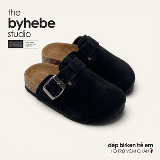 Dép sục đế trấu Clog Birken cho bé thương hiệu Byhebe SU01 thiết kế công thái học hỗ trợ nâng vòm bàn chân trẻ em